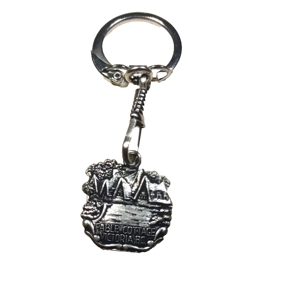 Fable Cottage Vancouver British Columbia Keychain Pewter Souvenir